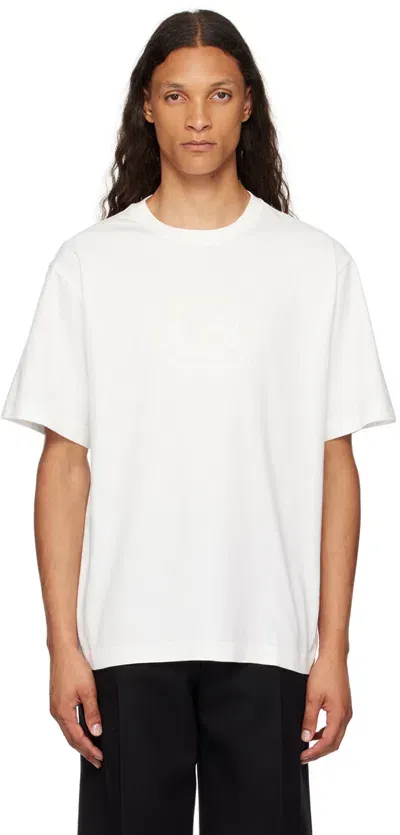 Burberry Off-white Ekd T-shirt In Chalk