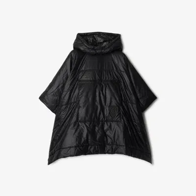 Burberry Packaway Nylon Cape In Black