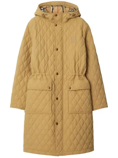 Burberry Padded Parka Coat In Neutrals