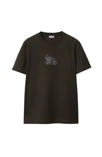 Burberry Paisley Ekd Cotton T-shirt In Shadow