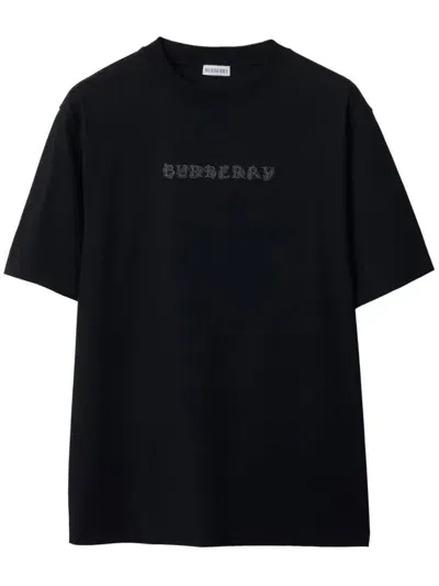 Burberry Paisley-print Cotton T-shirt In Schwarz