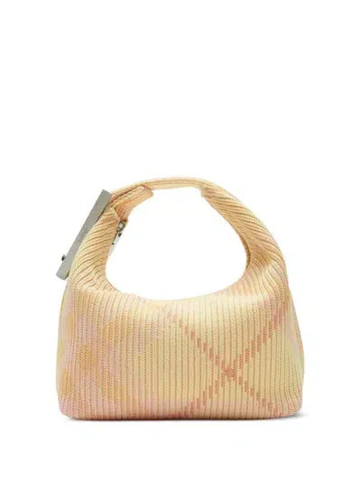 Burberry Mini Peg Duffle Tote Bag In Pink