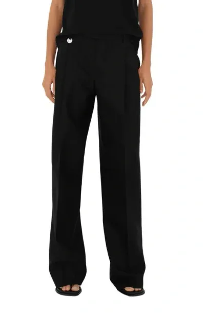 Burberry Straight-leg Tailored Trousers In Black