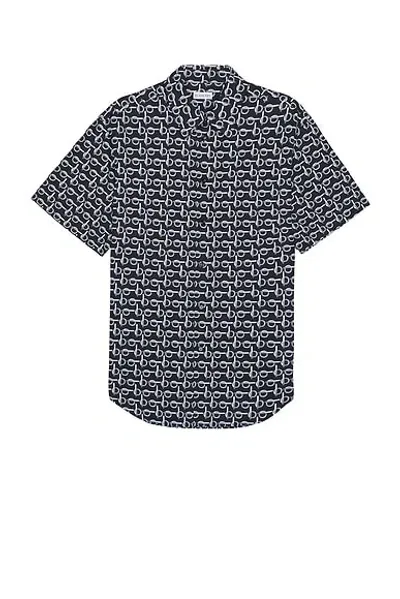 Burberry Print Shirt In Silver & Black