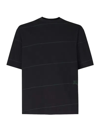 Burberry Pure Cotton T-shirt In Black