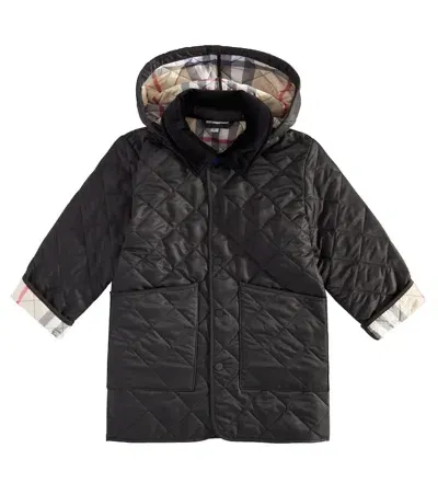 Burberry Kids' Quilted Coat In Black