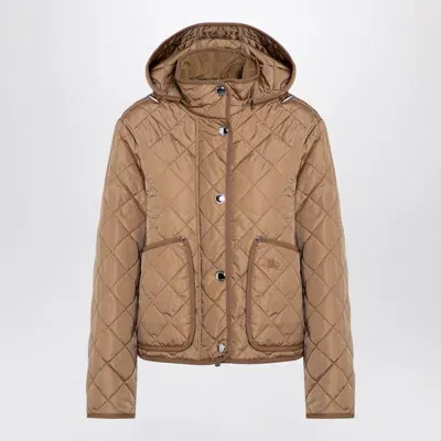 Burberry Quilted Nylon Parka In Cream