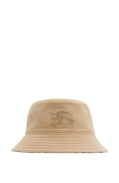 Burberry Reversible Cotton Blend Bucket Hat In Sand