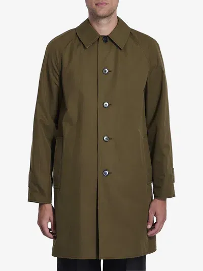 Burberry Reversible Raincoat In Green