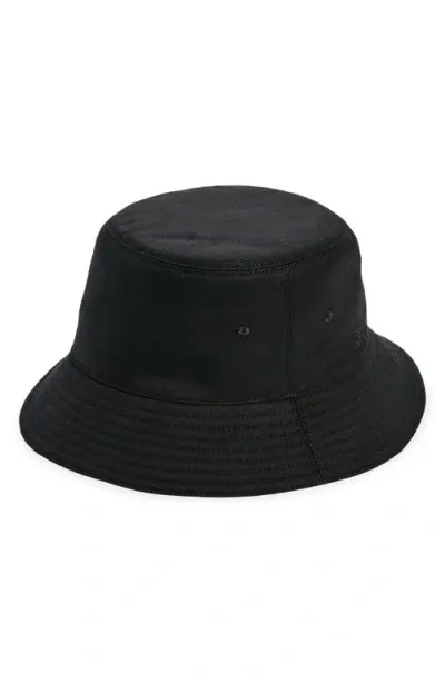 Burberry Reversible Twill Bucket Hat In Black