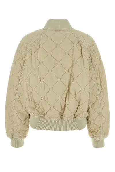 Burberry Sand Nylon Bomber Jacket In Soap