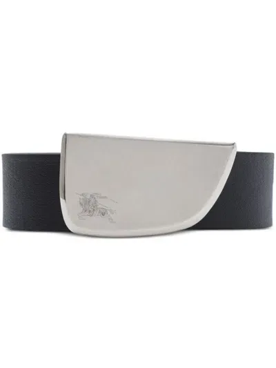 Burberry Shield Leather Belt In Black