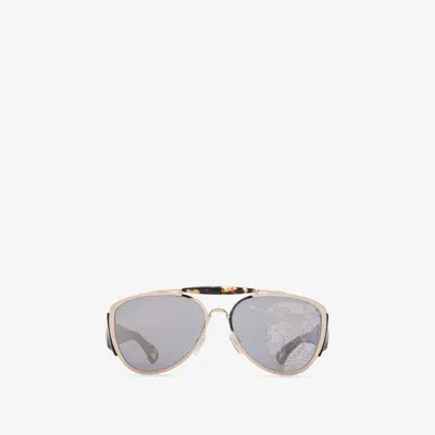 Burberry Shield Pilot Sunglasses In Classic Havana