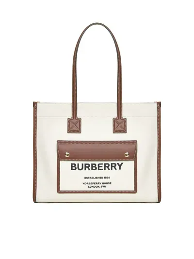 Burberry Shoulder Bag In Natural/tan