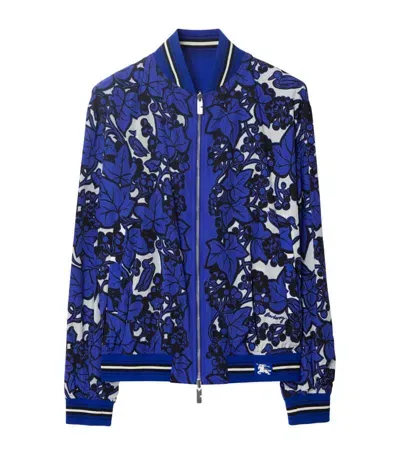 Burberry Reversible Botanical-print Bomber Jacket In Knight