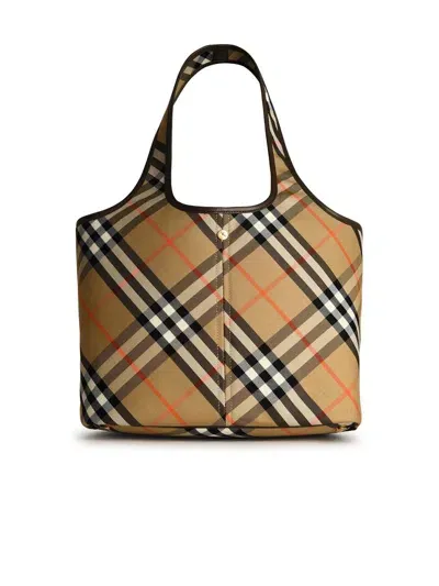 Burberry Small Checked Top Handle Bag In Multi