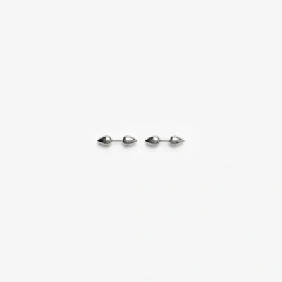 Burberry Small Spear Stud Earrings In Silver