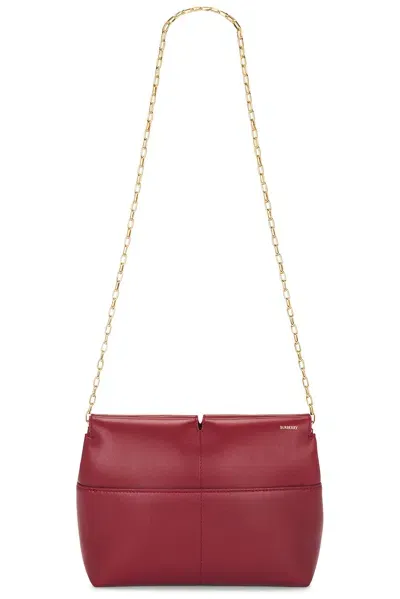 Burberry Snip Soft Clutch In Ruby