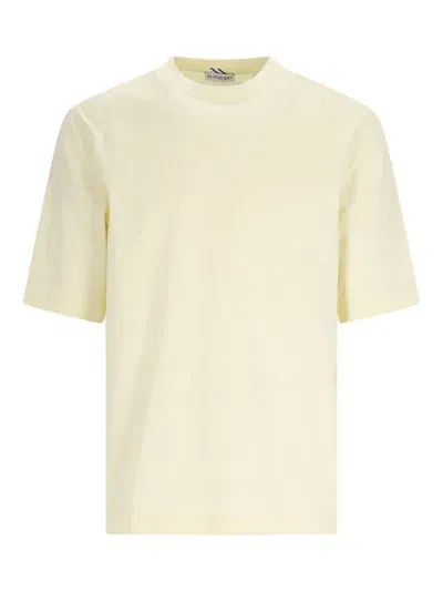 Burberry Striped T-shirt In Yellow