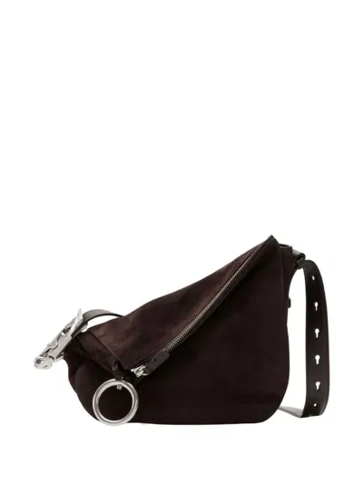 Burberry Suede Shoulder Bag In Brown