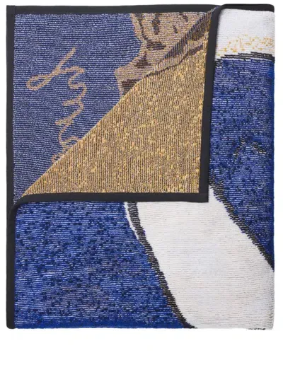 Burberry Swan Towel In Blue