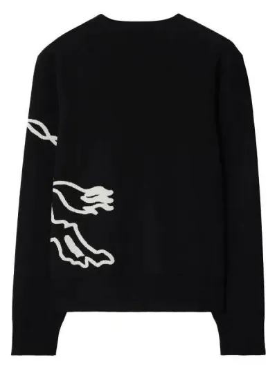 Burberry Sweaters In Black/chalk