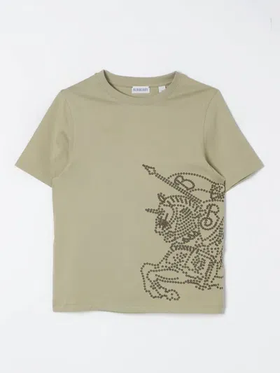 Burberry T-shirt  Kids Color Green In Beige