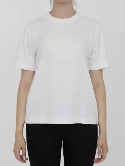 Burberry T-shirt With Ekd In Blanco