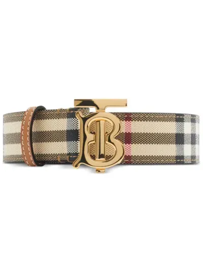 Burberry Tb Belt In Neutrals