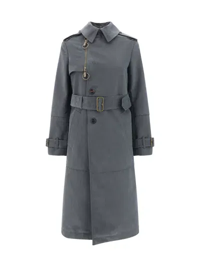 Burberry Trench Coat In Cinder