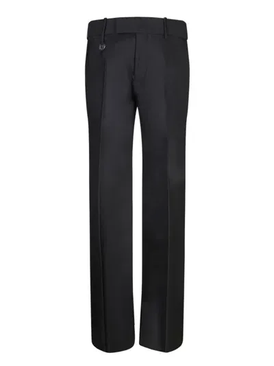 Burberry Cotton Chino Trousers In Black