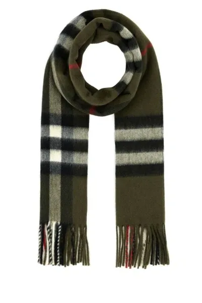 Burberry Unisex Embroidered Cashmere Scarf In Multicolor