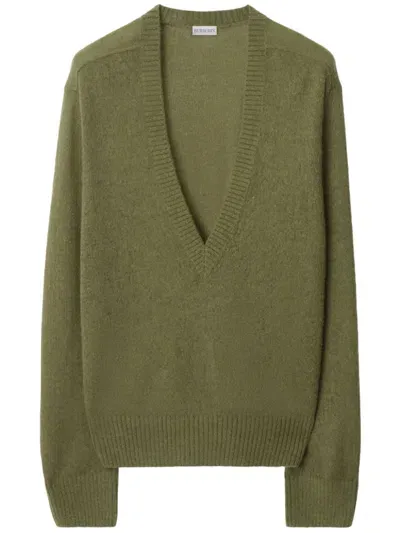 Burberry V-neck Sweater In Acre