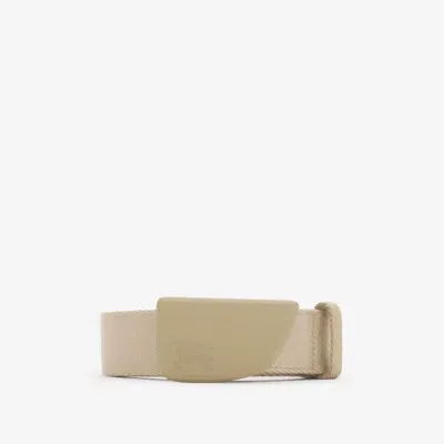 Burberry Webbing Shield Belt In Hunter