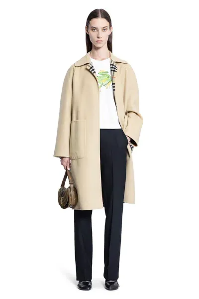 Burberry Woman Beige Coats