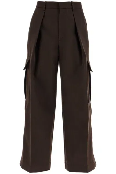 Burberry Wool Cargo Pants For Men In Multicolor