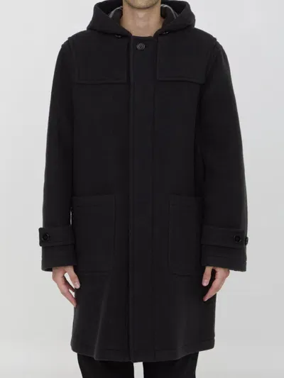 Burberry Wool Duffle Coat In Multicolor