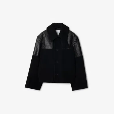 Burberry Wool Jacket In Black