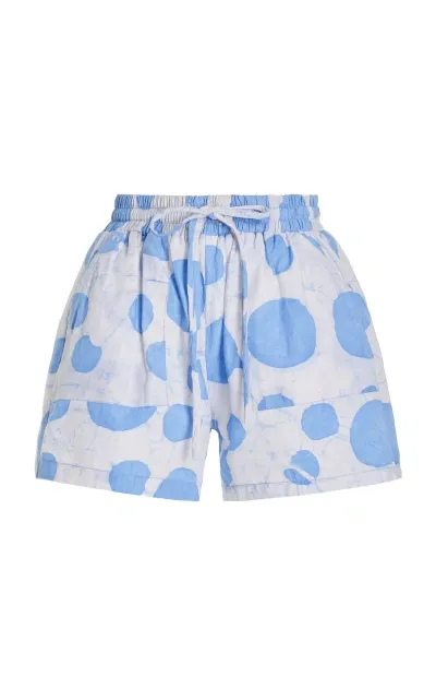 Busayo Tolade Cotton Shorts In Blue