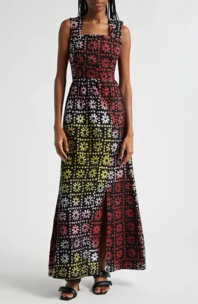 Busayo Yinka Maxi Dress In Black Multi