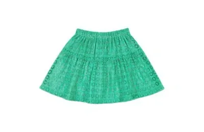 Busy Bees Kids'  Pixie Skirt In Green Eyelet