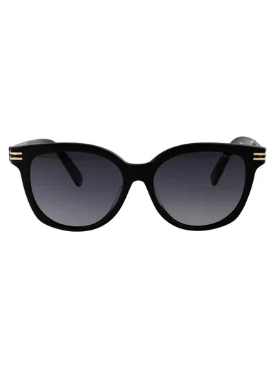 Bvlgari Sunglasses Bv40027 F 01 B In 01b Shiny Black / Gradient Smoke