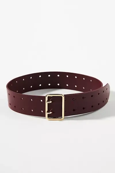 By Anthropologie Adjustable Double Prong Belt In Brown