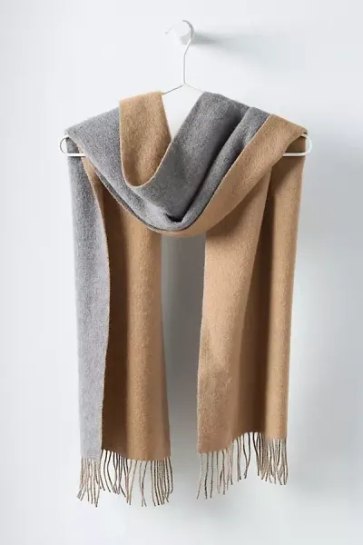 By Anthropologie Brushed Wool Scarf In Beige