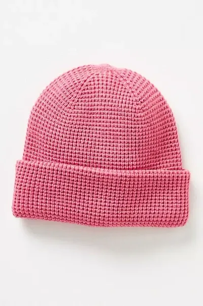 By Anthropologie Waffle-knit Beanie In Pink