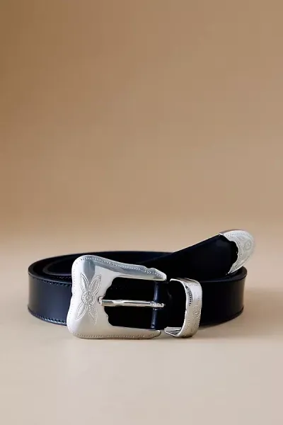 By Anthropologie Western Belt In Silver