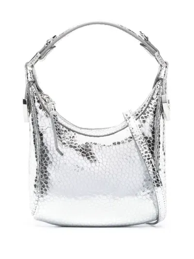 By Far Pre Cosmo Metallic Leather Handbag In Neutral