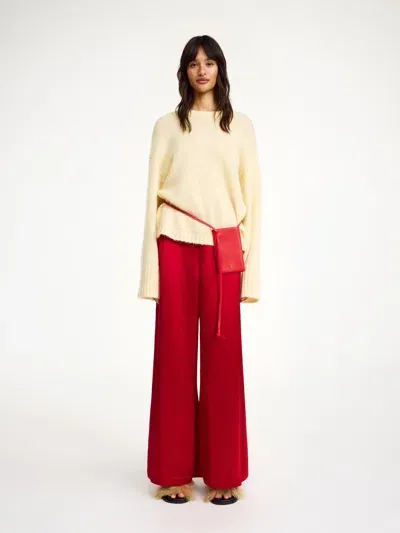 By Malene Birger Lucee Flared Trousers In Dark Chilli