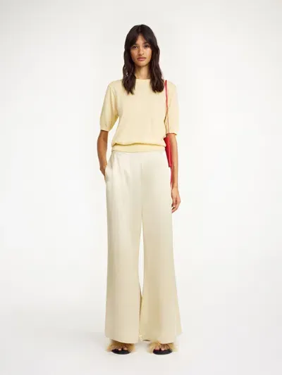 By Malene Birger Lucee Flared Trousers In Oyster Gray