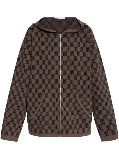 By Malene Birger Monogram-pattern Hoodie In Brown